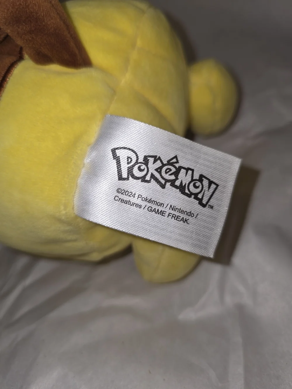 Pokemon Yellow Pikachu Plush with Blue Hat and Blue Mittens